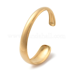 女性用304ステンレススチールカフバングル  18KGP本金メッキ  内径：2-1/4インチ（5.8cm）&nbsp;STAS-Z112-04G