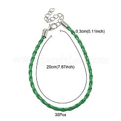 Trendy Braided Imitation Leather Bracelet Making&nbsp;BJEW-YW0001-09