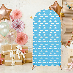 Cloud Pattern Polyester Wedding Arch Cover&nbsp;DIY-WH0750-335B