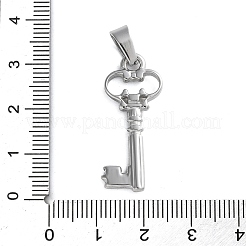 304ステンレスペンダント  キーチャーム  変色防止  ステンレス鋼色  30.5x13.5x2.3mm  穴：9x5.5mm&nbsp;STAS-G346-41P