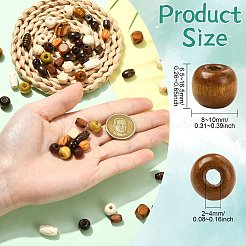 77 個 16 スタイルの木製ビーズ  混合図形  ミックスカラー  6.5~10x8~16.5mm  穴：2~4mm&nbsp;WOOD-CJC0019-18