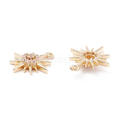 Rack Plating Brass Micro Pave Cubic Zirconia Pendants&nbsp;ZIRC-C026-11LG