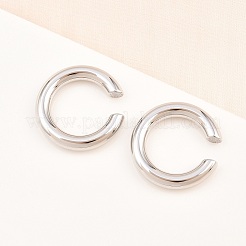 316サージカルステンレスカフイヤリング  C字型  ステンレス鋼色  20x3.5mm&nbsp;EJEW-C160-04P