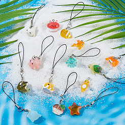 14Pcs Resin Mobile Straps&nbsp;HJEW-DC00072