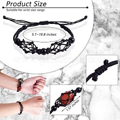 Adjustable Braided Nylon Cord Macrame Pouch Bracelet Making&nbsp;AJEW-SW00013-22