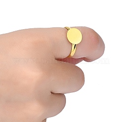 真鍮パッドリングベースパーツ  調整可能  カドミウムフリー＆鉛フリー  ゴールドカラー  内径：17mm  トレイのサイズ：10mm&nbsp;X-EC022-G