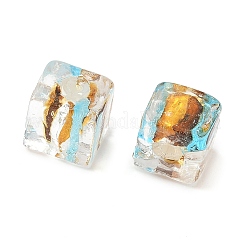 Silver Foil Glass Beads&nbsp;FOIL-D074-01E
