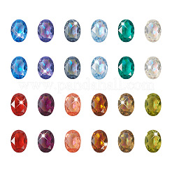 120Pcs 12 Colors Transparent Pointed Back Resin Rhinestone Cabochons&nbsp;KY-CW0001-01