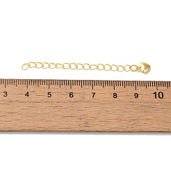 Rack Plating Brass Ends with Chain and Charms&nbsp;KK-F873-10G