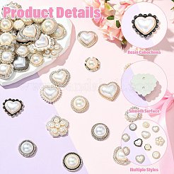 52Pcs 26 Styles Resin Cabochons&nbsp;CRES-CJ0001-82