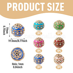 6Pcs 6 Colors Handmade Indonesia Beads&nbsp;IPDL-TADJ0001-01