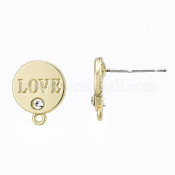 Alloy Stud Earring Findings&nbsp;PALLOY-T064-67LG-RS