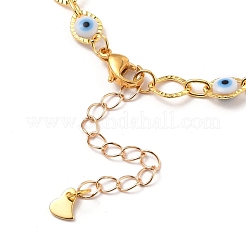 Brass Horse Eye Link Chain Necklaces&nbsp;NJEW-JN03161-02