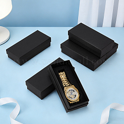Striped Textured Cardboard Paper Single Watch Packing Boxes&nbsp;CON-WH0100-72B