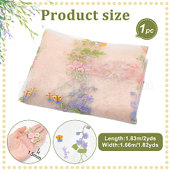 2 Yards Polyester Embroidery 3D Flower Mesh Fabrics&nbsp;DIY-WH0622-383B
