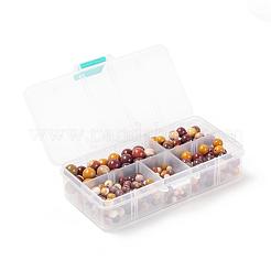 340個4サイズの天然ムーカイトビーズ  ラウンド  4mm / 6mm / 8mm / 10mm  穴：1mm&nbsp;G-LS0001-34