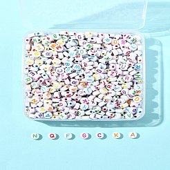 111G Craft Acrylic Horizontal Hole Letter Beads&nbsp;SACR-FS0001-35