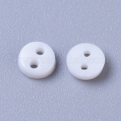Nylon Tiny Button&nbsp;BUTT-WH0014-28K-1