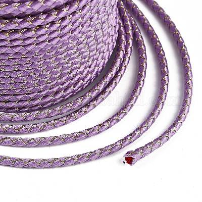 11M Polyester Braided Cord with Cotton Core & Metallic Thread&nbsp;OCOR-Z006-01-03-1