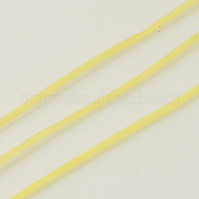 フラット弾性クリスタルストリング  弾性ビーズ糸  ストレッチブレスレット作り用  シャンパンイエロー  0.8mm&nbsp;EC-G002-0.8mm-23-1
