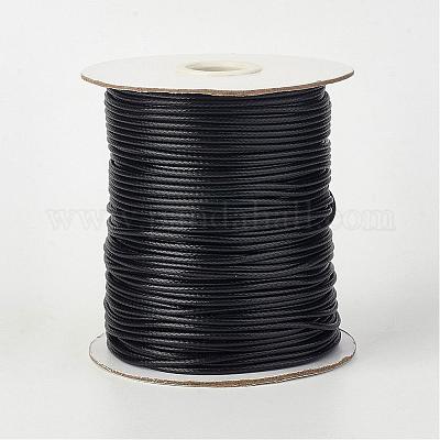 Eco-Friendly Korean Waxed Polyester Cord, Macrame Artisan String for  Jewelry Making, Black, 1mm, about Yards(155~160m)/Roll
