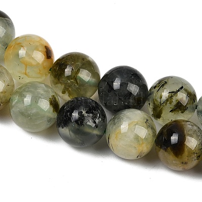 Natural Prehnite Beads Strands&nbsp;G-P322-48-10mm-01-1