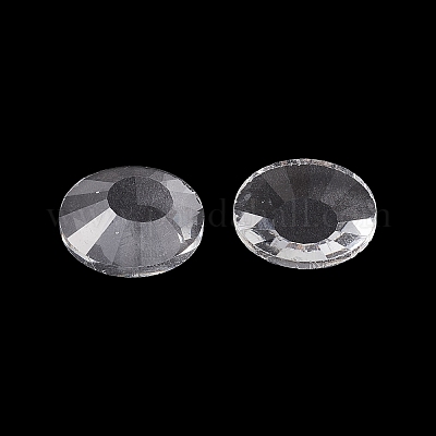 ガラスカボション  フラットラウンド  多面カット  透明  16x4mm&nbsp;FIND-C047-09-1