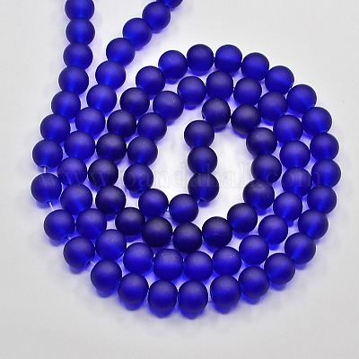 Baking Paint Transparent Glass Bead Strands&nbsp;GLAA-S031-10mm-09-1