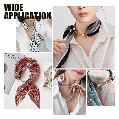 使い道色々！スカーフリング 2色あり 2個 2色 ファッション合金 スカーフリング バックル 女性用