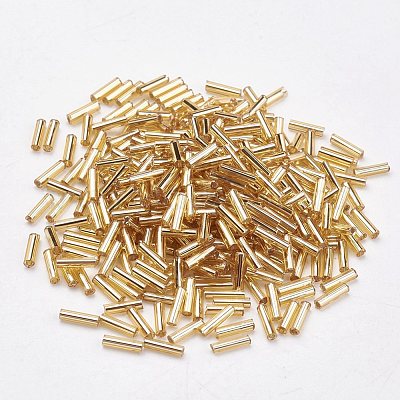 ガラス竹ビーズ  銀並ぶ  小麦  9x2mm  穴：0.5mm  約7000個/袋&nbsp;SEED-E001-9mm-22-1