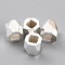 Brass Spacer Beads, Cadmium Free & Lead Free, Long-Lasting Plated, Faceted Column, 925 Sterling Silver Plated, 3x3~3.5mm, Hole: 1.4mm