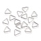 Tarnish Resistant 201 Stainless Steel Quick Link Connectors, Triangle, Stainless Steel Color, 8x8x1mm, Inner Diameter: 5.5mm
