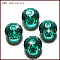 K9 Glass, Imitation Austrian Crystal Beads, Grade AAA, Faceted, Rondelle, Teal, 6x4mm, Hole: 0.7~0.9mm