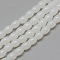 Baking Paint Glass Beads Strands, Oval, Imitation Jade, WhiteSmoke, 8~8.5x6~6.5mm, Hole: 1.5mm, about 96pcs/strand, 32.2 inch