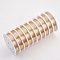 Round Copper Jewelry Wire, Long-Lasting Plated, Light Gold, 21 Gauge, 0.7mm, about 10.17 Feet(3.1m)/roll