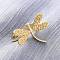 Brass Cuff Rings for Women, Dragonfly, Rack Plating, Cadmium Free & Lead Free, Lasting Plated, Real 18K Gold Plated, Inner Diameter: 17.5mm