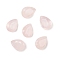 Natural Rose Quartz Cabochons, Teardrop, Faceted, 8x6x3.5mm