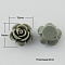 Resin Cabochons, Flower, Dark Gray, 14x15x6mm