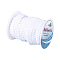 Plastic Paillette Elastic Beads, Sequins Beads, Ornament Accessories, 3 Rows Paillette Roll, Flat Round, White, 25x1.5mm, 10m/roll