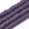 Handmade Polymer Clay Beads, Disc/Flat Round, Heishi Beads, DarkSlate Blue, 6x1mm, Hole: 2mm, about 380~400pcs/strand, 17.7 inch