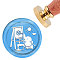 Brass Wax Seal Stamp with Handle, for DIY Scrapbooking, Elephant Pattern, 3.5x1.18 inch(8.9x3cm)