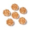 Transparent Lampwork Beads, Flower, Sandy Brown, 15x6mm, Hole: 1mm, about 48~58pcs/100g