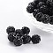 Pave Disco Ball Beads, Polymer Clay Rhinestone Beads, Grade A, Round, Jet, Rhinestone: PP13(1.9~2mm), 6 Rows Rhinestone, 10mm, Hole: 1.5mm