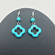 Synthetic Turquoise & Alloy Dangle Earrings&nbsp;WG2299-16-1