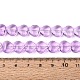 ベーキングペイント透明ガラスビーズ連売り  ハート  スミレ  9.5~10x10.5x5~5.5mm  穴：0.8~0.9mm  約70個/連  25.59~26.38インチ（65~67cm）&nbsp;DGLA-N021-01B-05-4