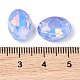ガラスカボション  多面カット  オーバル  コーンフラワーブルー  14x10x5mm  36個/セット&nbsp;GLAA-N0028-06B-3