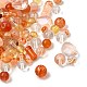 透明ガラスビーズ  混合図形  オレンジ  5.5~16x6~11.5x6.5~10.5mm  穴：1.2~1.6mm  約1470個/1000g&nbsp;DGLA-C005-01K-1