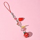 Glass & Resin Mobile Straps&nbsp;HJEW-FS00009-01-2