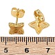 真鍮製スタンドピアス  ラックめっき  長持ちメッキ  カドミウムフリー＆鉛フリー  18KGP本金メッキ  混合図形  7.5~12.5x10~11mm&nbsp;EJEW-C152-06-G-3