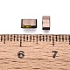 電気めっきガラスシードビーズ  2穴  長方形  ガンメタ色メッキ  4.5~5.5x2x2~2.5mm  穴：0.5~0.8mm&nbsp;SEED-S023-44B-02-3